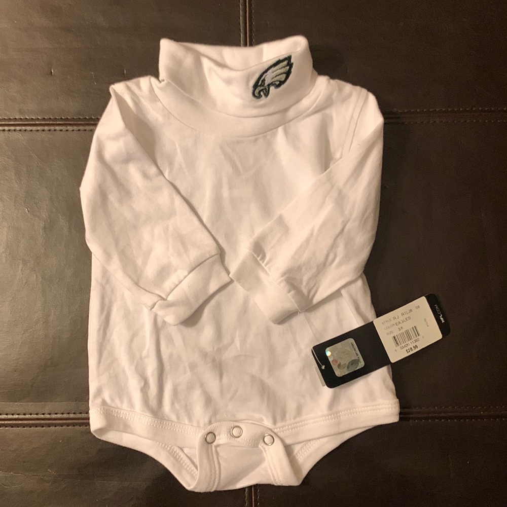 Eagles baby girls turtleneck onsie